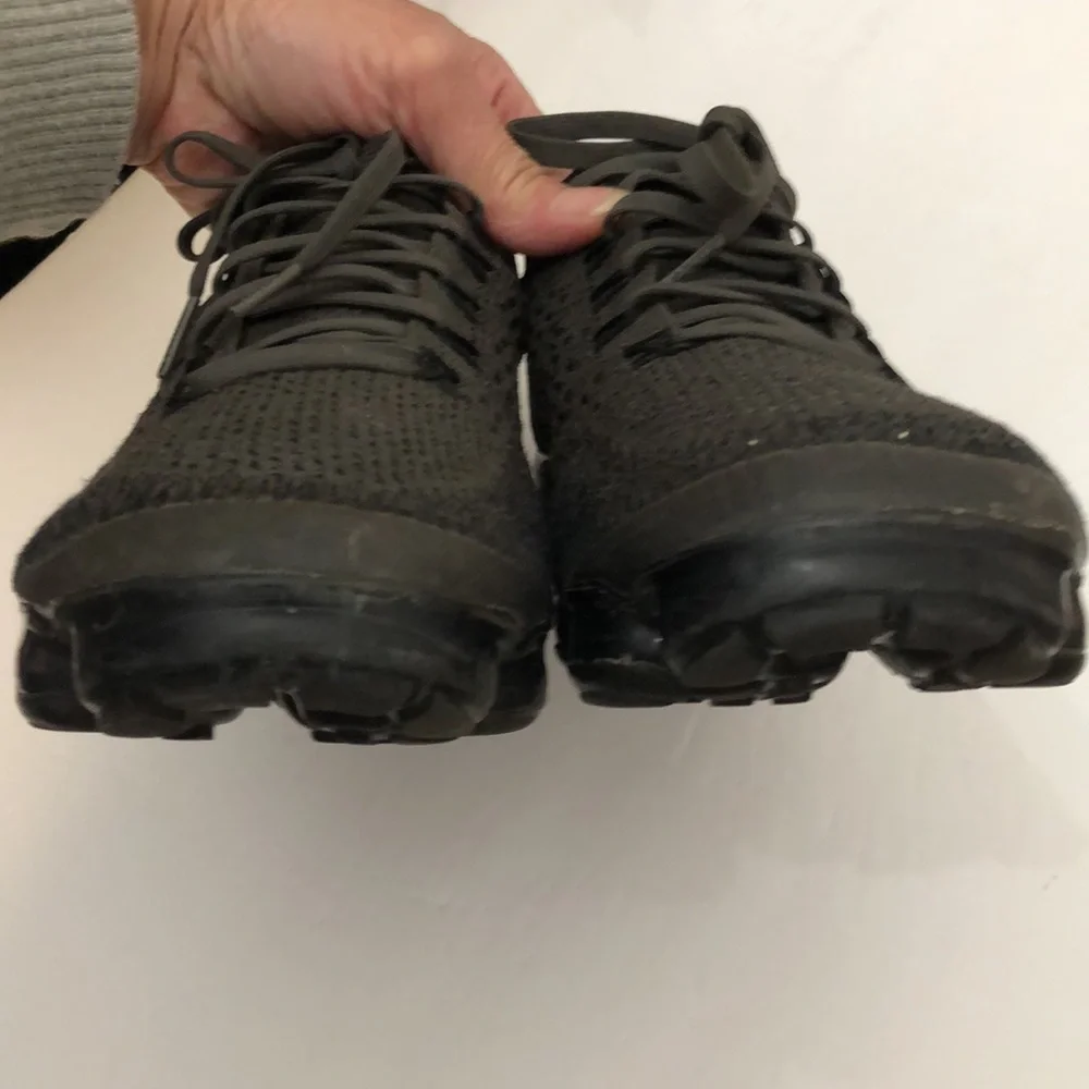 NIKE AIR VAPORMAX FLYNIT MIDNIGHT FOG GREY BLACK RUNNING SNEAKERS MENS SIZE 8.5